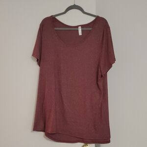 LuLaRoe Red Short Sleeve Relaxed Tee